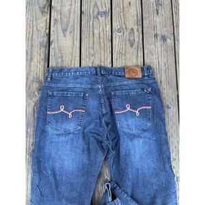 Vintage Lifted Research Group LRG Mens Jeans 38x34 Embroidered Art Denim Y2K